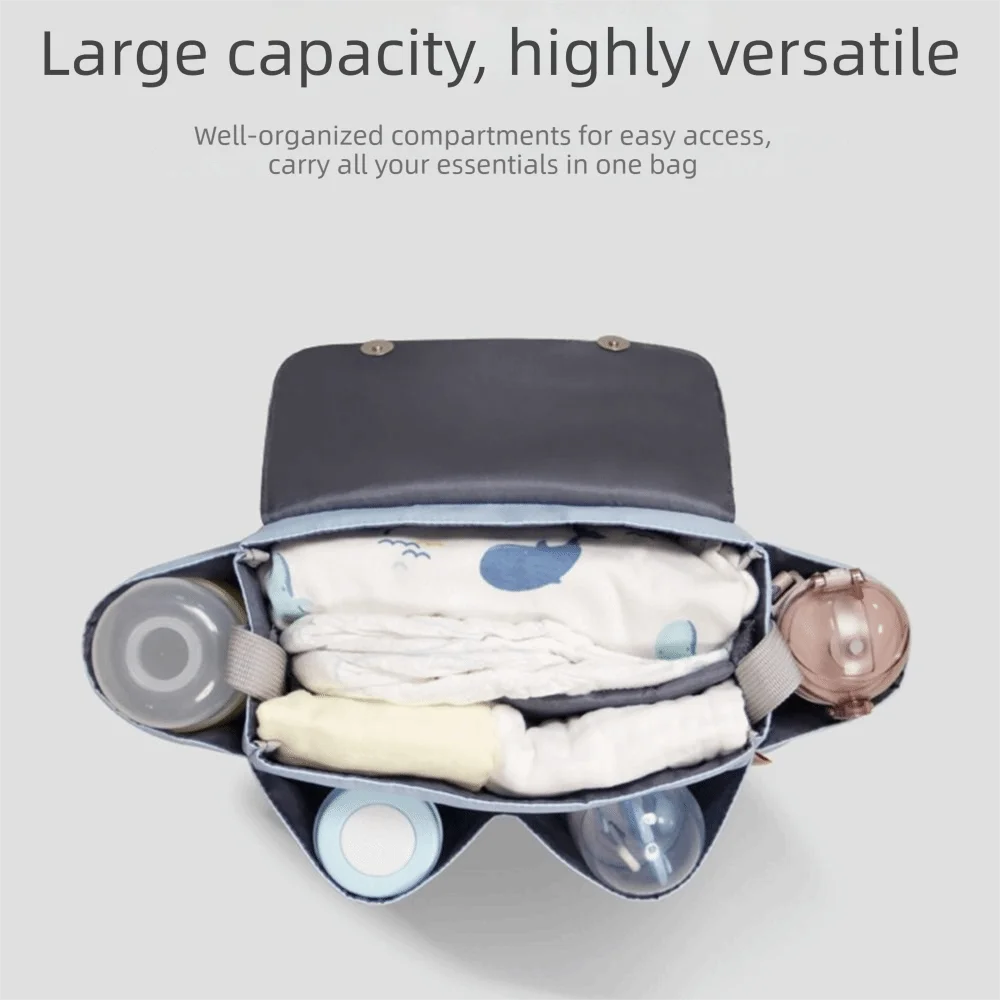 Large Capacity Stroller Storage Bag Multifunctional Adjustable Straps Baby Carriage Hanging Bag Space Saving Easy To Install