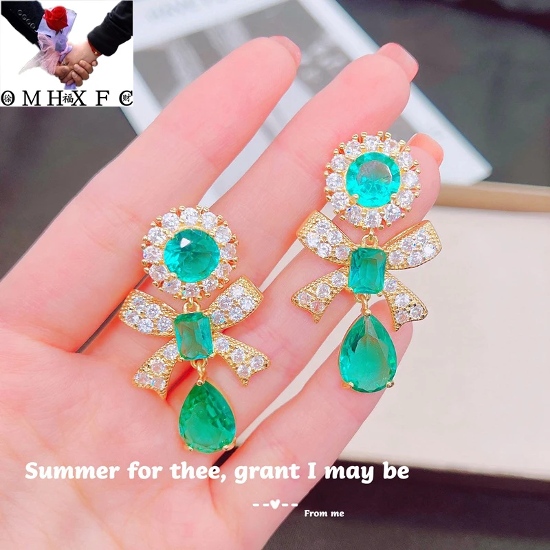 

Wholesale EA1091 European Fashion Fine Woman Girl Party Birthday Wedding Gift Bowtie AAA Zircon 18KT Gold Stud Earrings