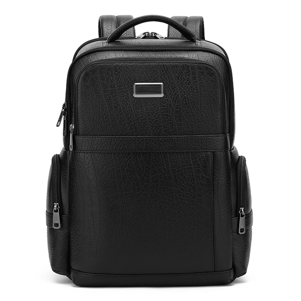 Men\'s travel backpack Leather waterproof outdoor business computer bag advanced sense backpack shoulders