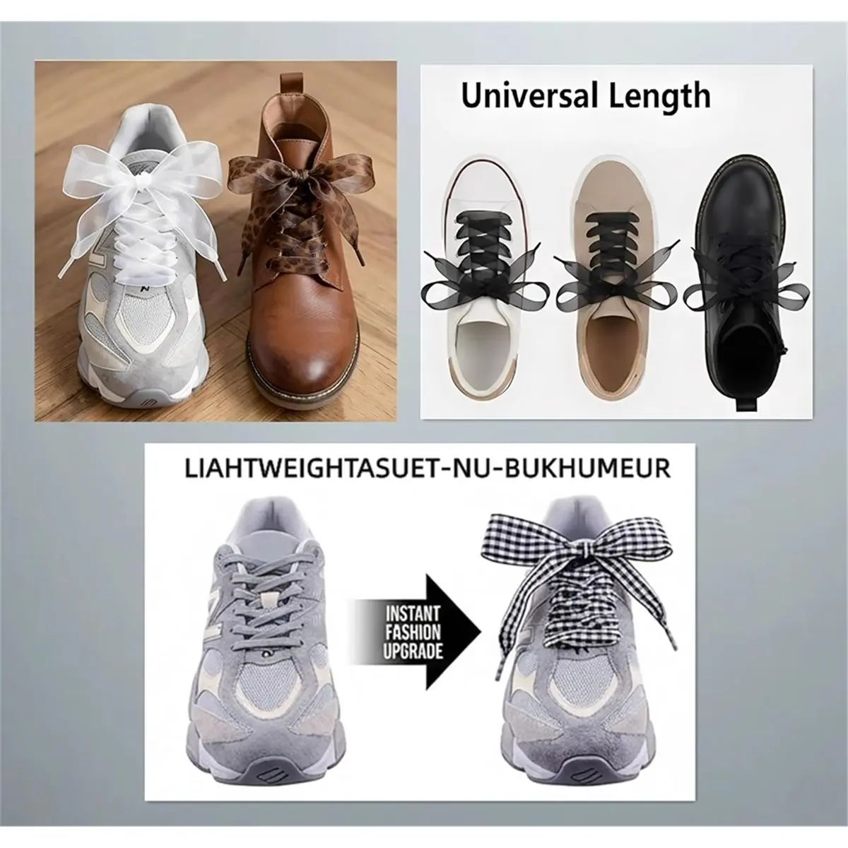 4pair Ribbon Shoe Laces for Women'S Sneakers Ideal Choice for Cute Style Solving Boring Footwear Problems Set 47 in Long