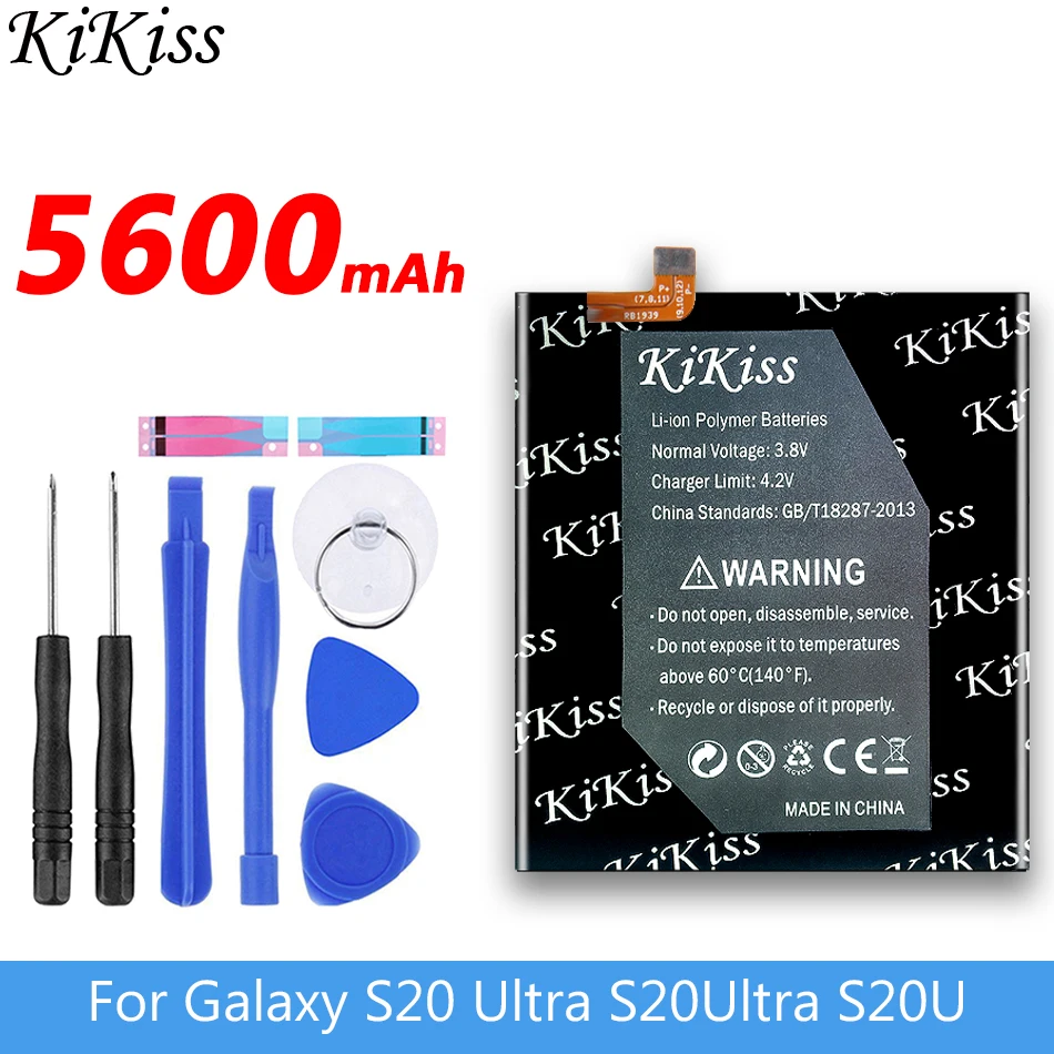 KiKiss Battery EB-BG988ABY for Samsung Galaxy S20 Ultra S20Ultra S20U Replacement Mobile Phone Battery 5600mAh