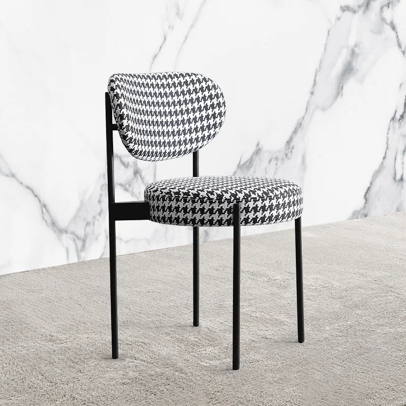 Modern simple home dining chair hotel café backrest Internet celebrity milk tea shop chair light luxury makeup