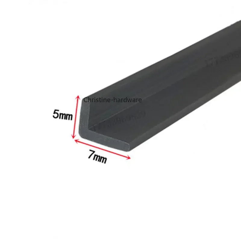 Custom Solid Silicone Rubber L Sealing Strip Bar Angle Corner Protecor Collision Avoidance Gasket 5 x 7mm Black