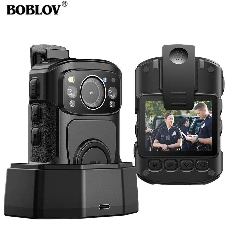 BOBLOV B4K5 4K 바디 캠, IP68 GPS 바디 착용 카메라, 128GB 경찰 카메라, 2160P 비디오 레코드 충전 독, 나이트 비전 바디 카메라 썸네일 7
