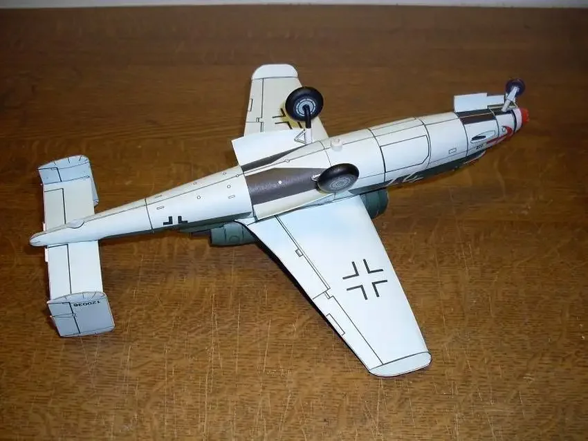 Escala 1:33 alemanha heinkel He-162 A-2 salamandra diy artesanato modelo de papel kit quebra-cabeças brinquedo artesanal diy