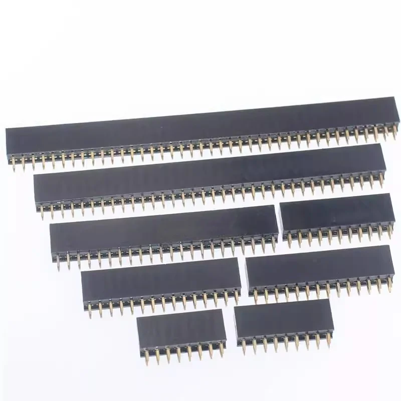 5-100pcs 2.54mm spacing double row female 2x2P/3P/4P/5P/6P/10P/16P/20/40P pin socket
