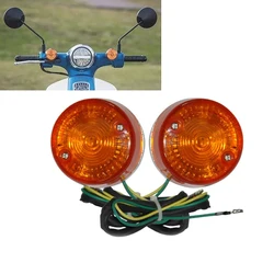 Motorcycle Front Rear Steering lamp Turn Signals Indicator Light For Honda C50 CUB50