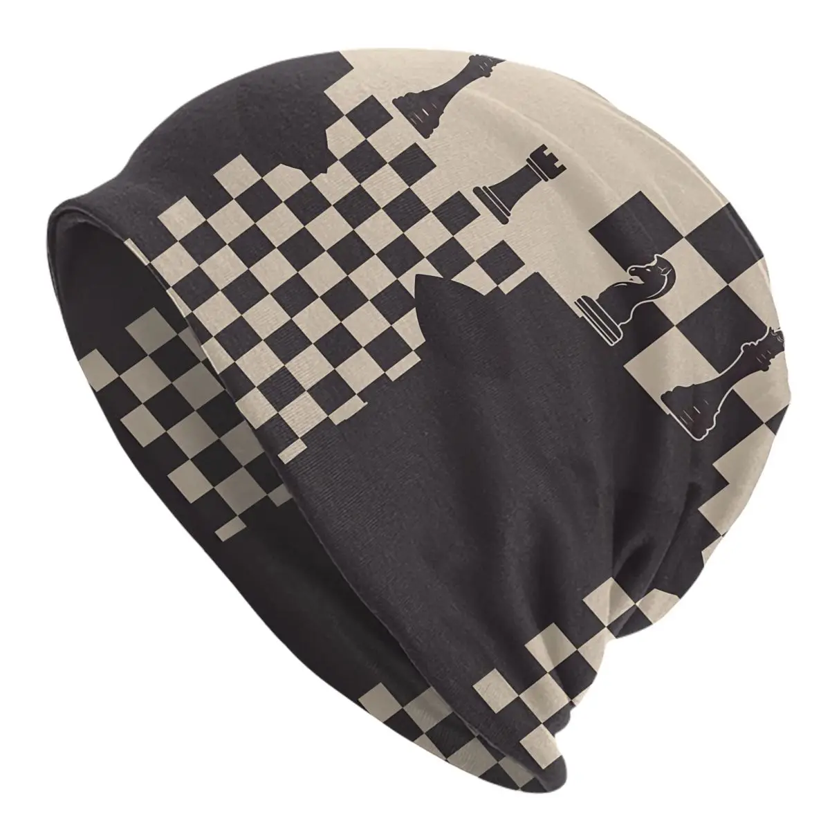 Chess Socks Chess Board Unisex Bonnet Thin Running Hats Double Layer Hat Breathable Caps