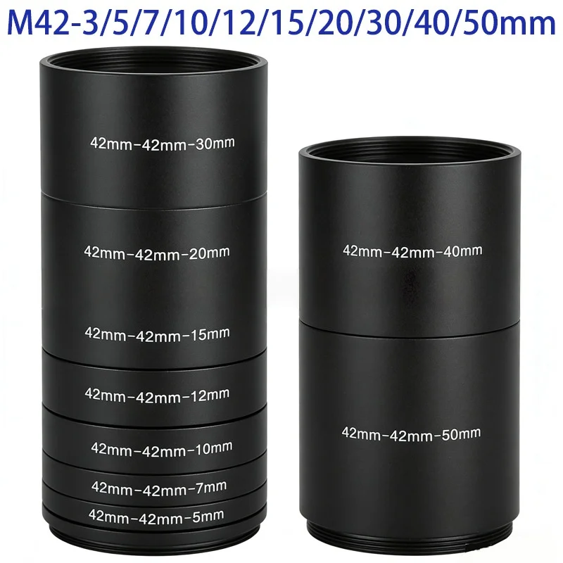 Astronomical Telescope Photography M42X0.75 Extended Barrel 3/5/7/10/12/15/30/40/50mm Extended Focus Ring