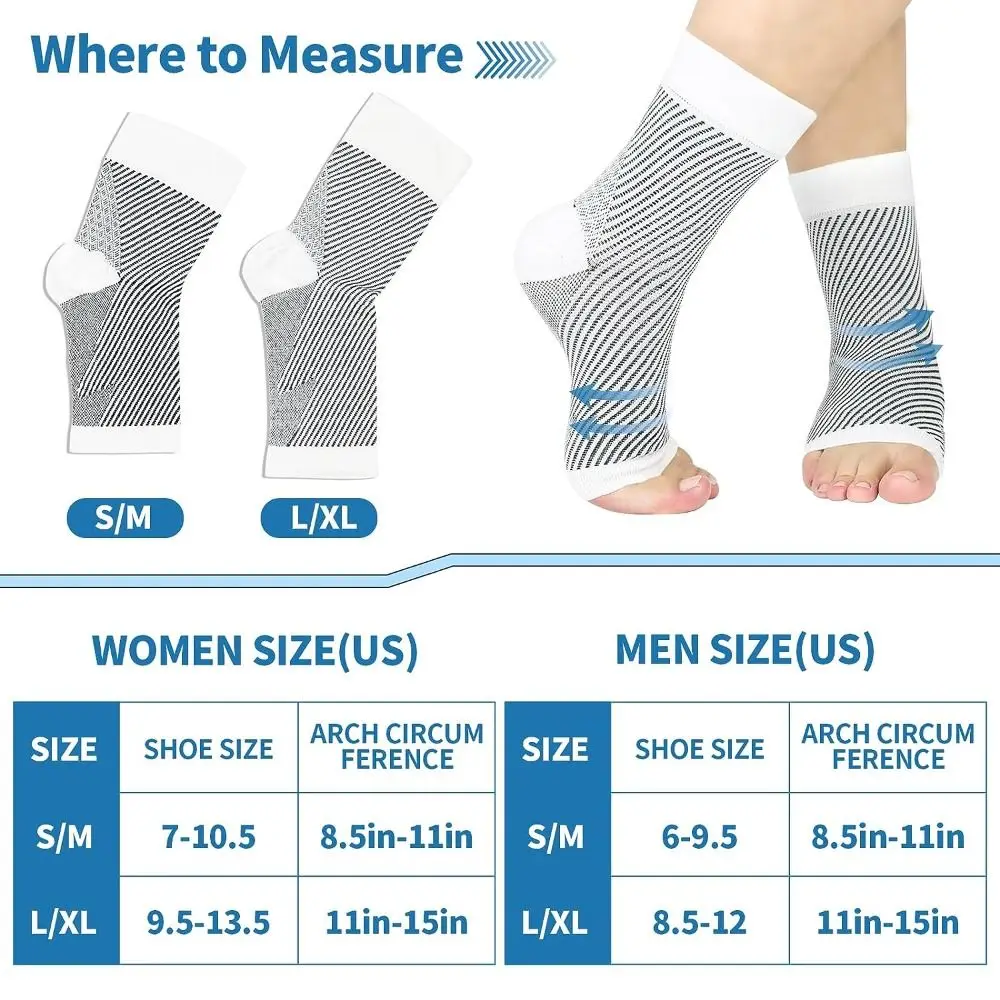 Nylon Neuropathy Socks Foot Pain Relief Foot Protection Compression Ankle Socks Breathable Non-slip Comprex Ankle Sleeves