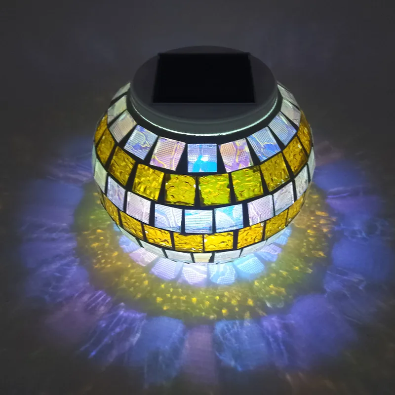 Solar bunte Mosaik Garten leuchten
