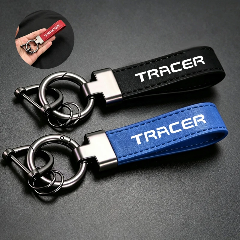 For YAMAHA Tracer 900 700 GT tracer700 Tracer 7  Leather Suede Motorcycle Keychain Zinc Alloy Keyrings Charm Styling Accessories