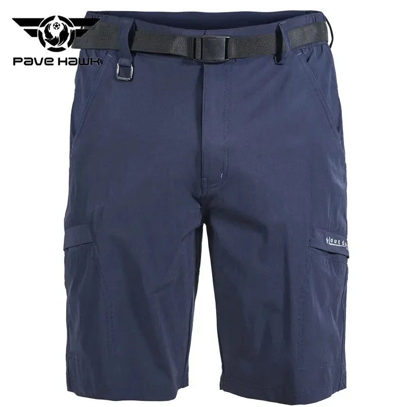 Men Multi-Pocket Hiking Shorts Quick Dry Breathable Elastic Cycling Short Waterproof Climbing Camping Travel Fishing