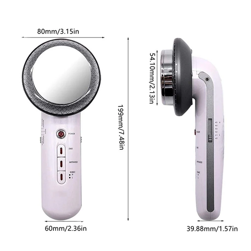 جهاز تدليك كهربائي بالأشعة تحت الحمراء بتقنية EMS بالموجات فوق الصوتية ، جهاز محمول لإزالة الدهون ، جهاز تدليك ، 3 في 1