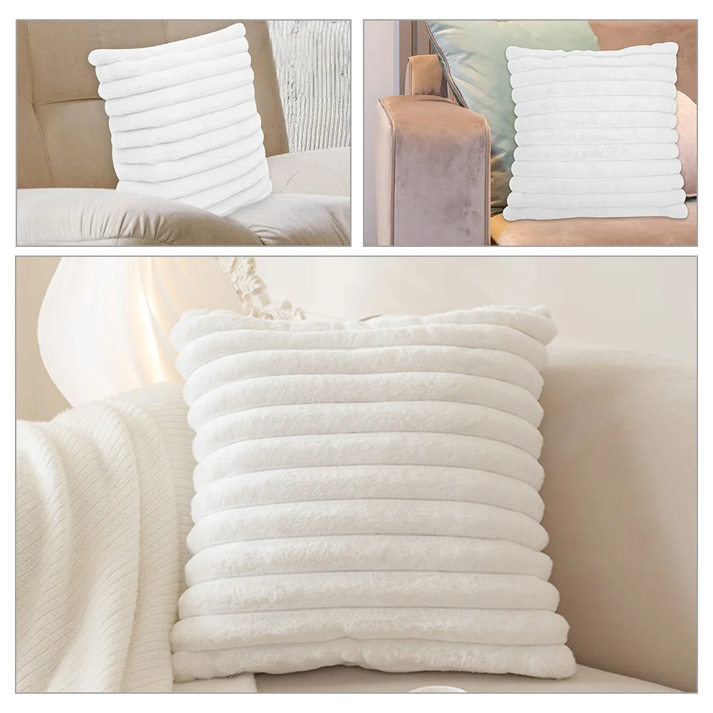 

Small Throw Pillow Imitation Rabbit Hair Cover Home Decor Case Covers for Couch