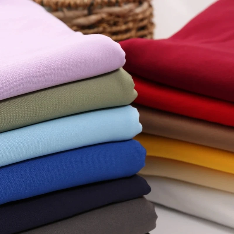 

1M/2M High Elasticity Milk Silk Fabric Four-Way Stretch Solid Color Knitted Spandex DIY Clothing Skirt Dance, Sewing Material