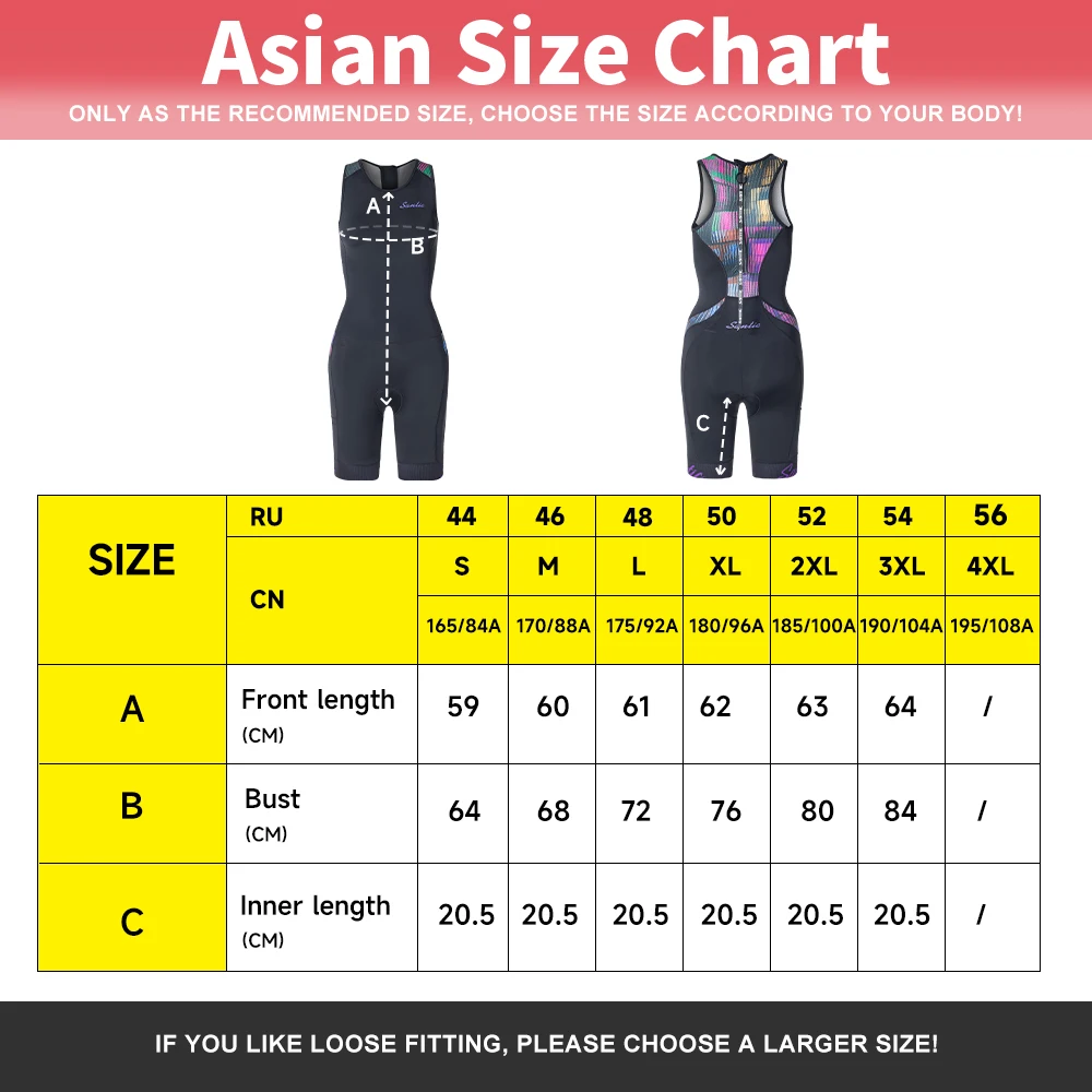 Santic Women\'s Triathlon Cycling Suits Sleeveless Sponge Padded Quick-Drying for Running Swimming
