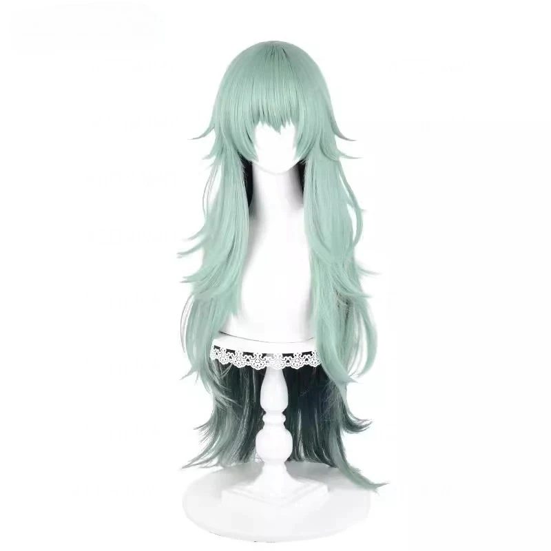 アニメ滝月千コスプレウィッグロンググリーングラデーションカーリーヘア耐熱髪女性ウィッグハロウィンパーティー