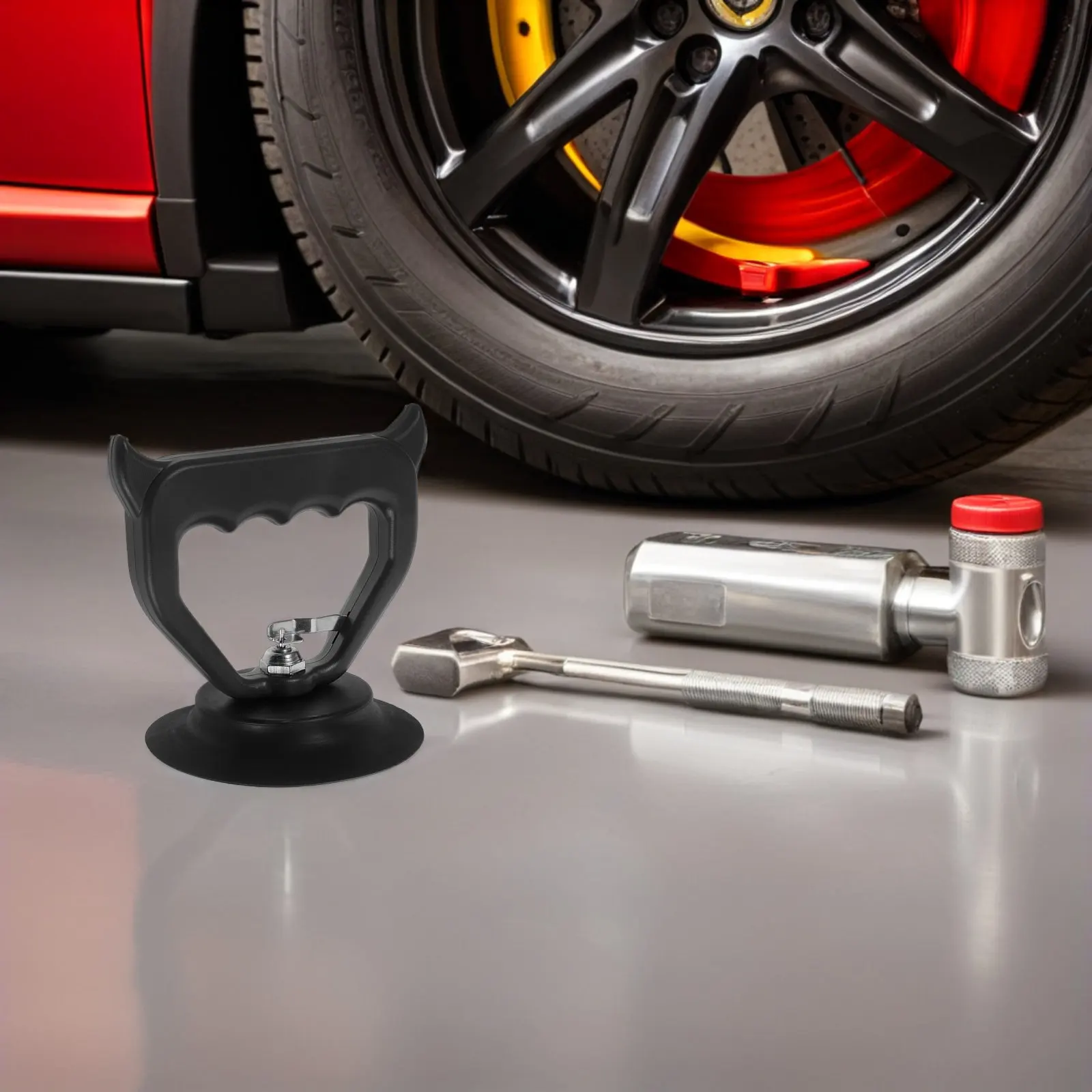 Automotive Dent Puller Suction Cup Tool for Bumper Door Hood Small Medium Dents Fast DIY Auto Body Restoration