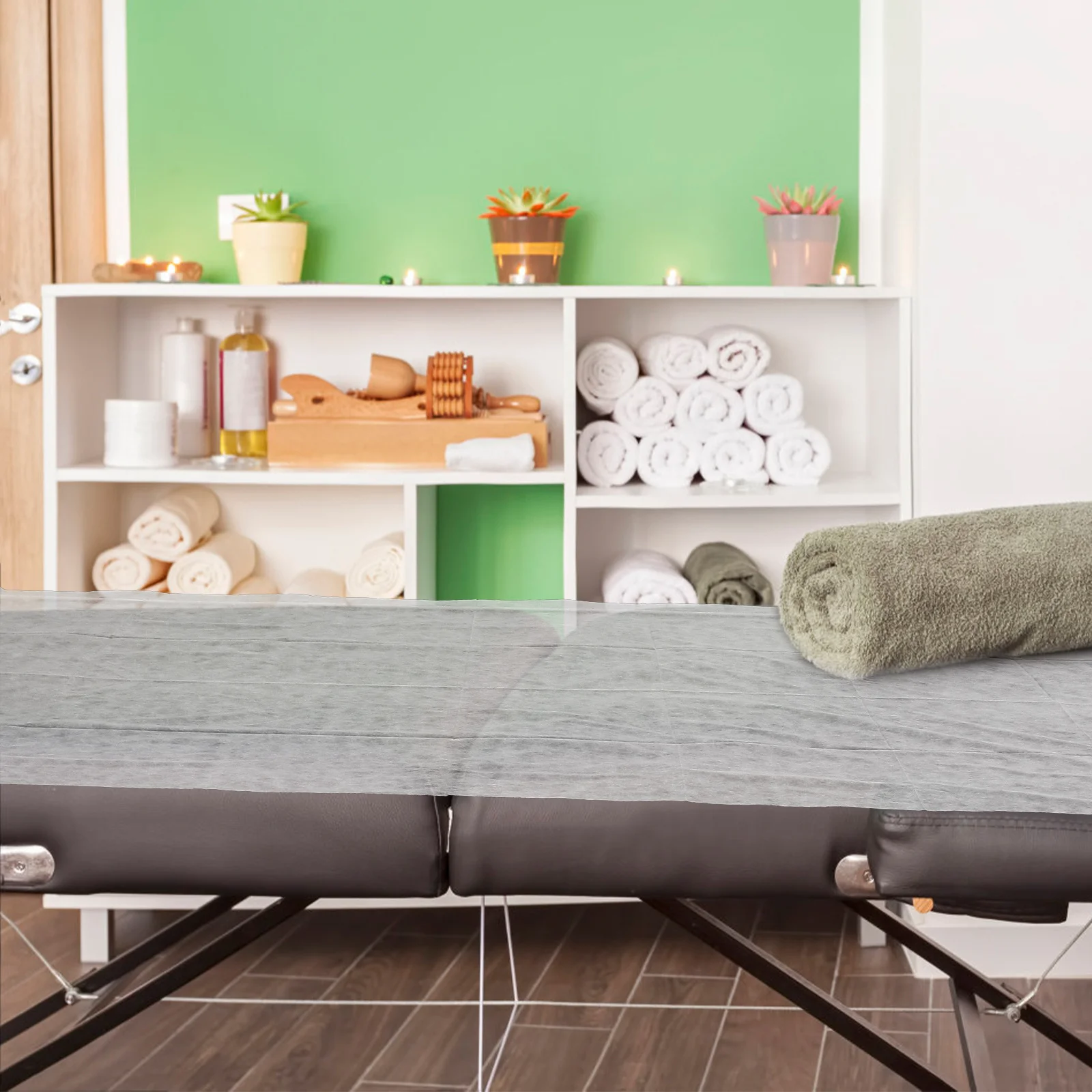 

100Pcs Disposable Massage Bed Sheets Non-Woven Fabric with Face Hole Breathable 190x80cm Cover for Spa Massage Salon Hotel Use