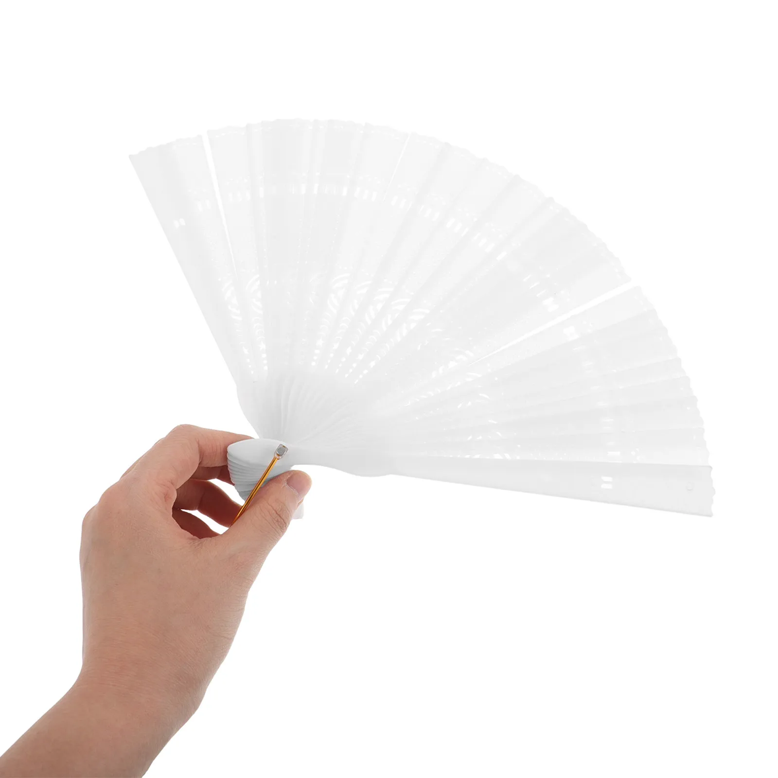 Foldable DIY Hand Fan Frame Portable Sturdy Craft Base for Painting Fabric Embellishment Gift Making Wall Display Hanging