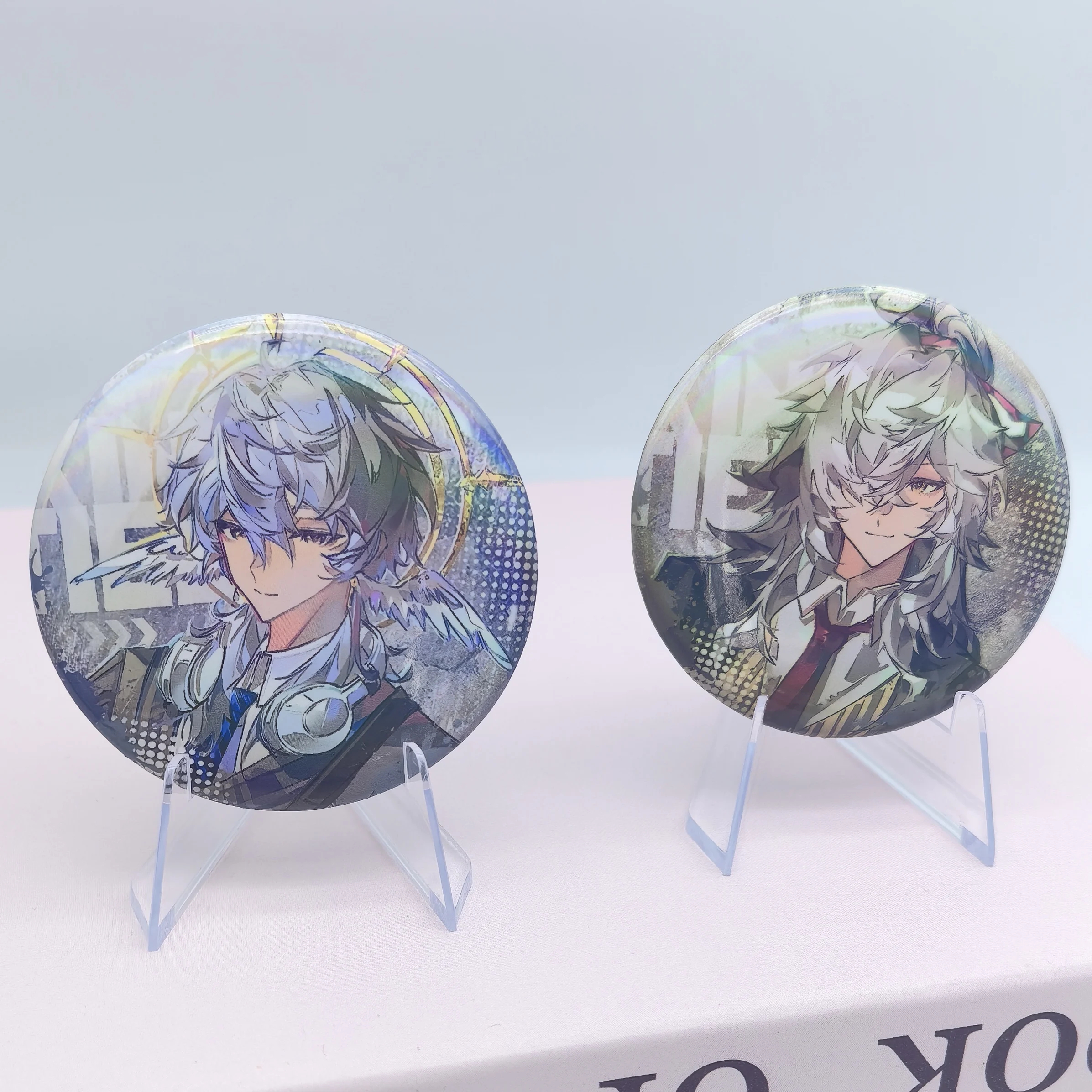 1Pc Honkai: Star Rail Jingyuan Aventurine Cosplay Anime 58MM Badge Brooch Set Pretty Pin Boys Girls Backpack Decoration Waist Ba