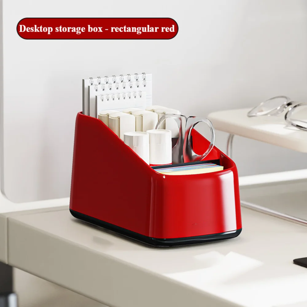 

Simple Large Capacity Desktop Organizer Student Sundries Storage Box ABS Mini Stationery Organizer Case Hotel