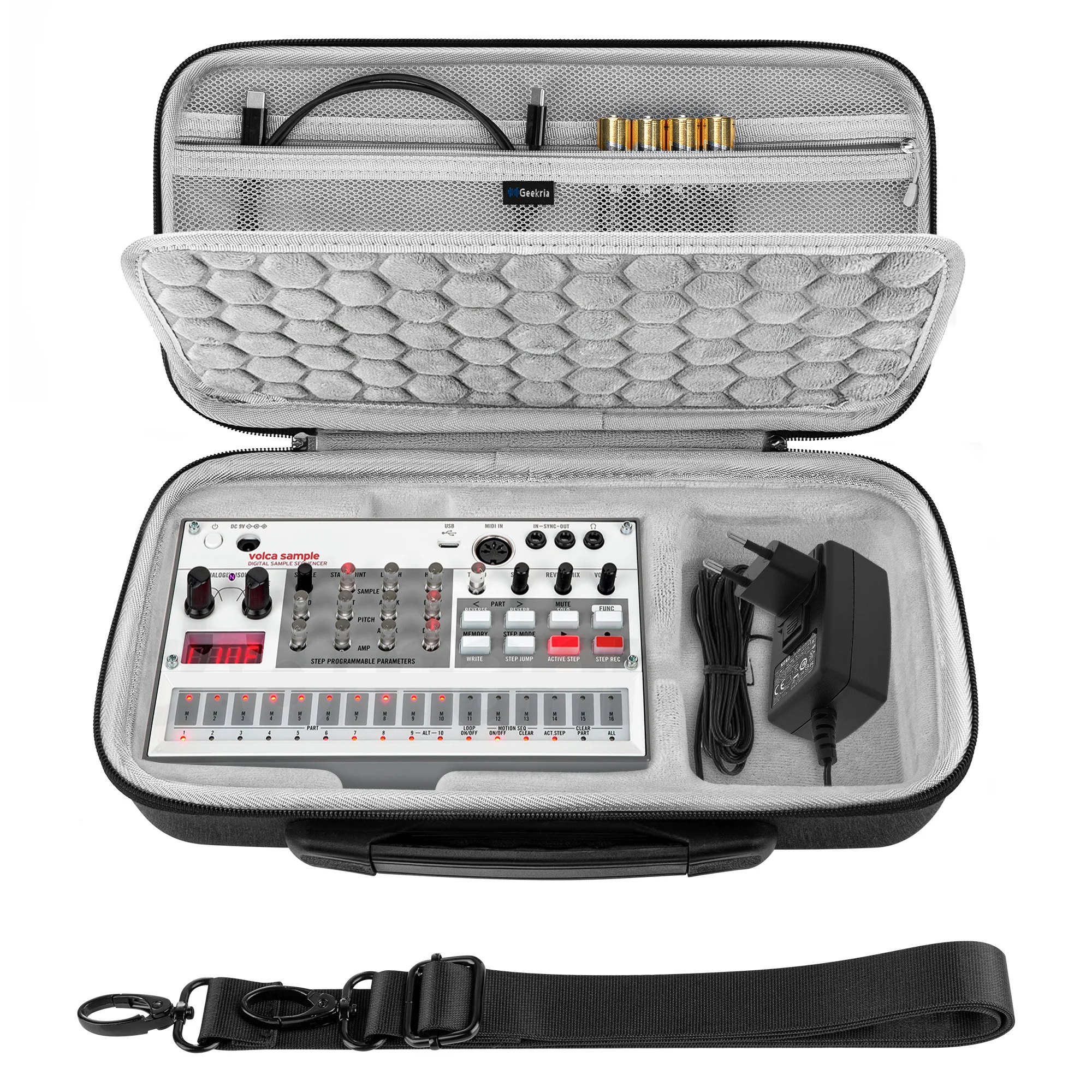 Geekria Audio Interface Carrying Case, Compatible with Korg Volca Drum / Volca Keys / Volca Beats / Volca FM2 / Volca Sample 2