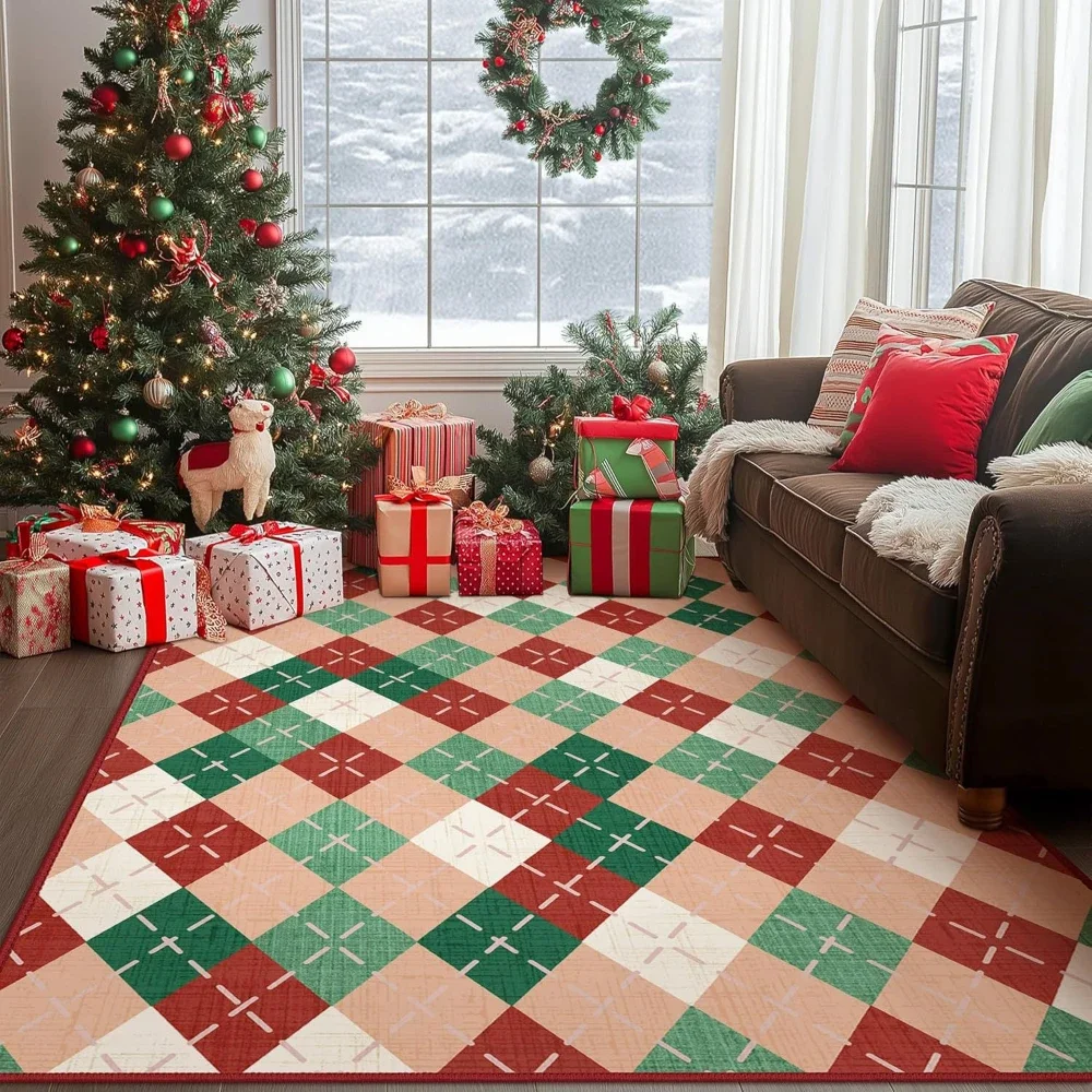 Christmas Deer Carpets for Living Room Bedroom Area Rugs Xmas Outdoor Indoor Welcome Doormat Holiday Christmas Home Decor Carpet - view 2