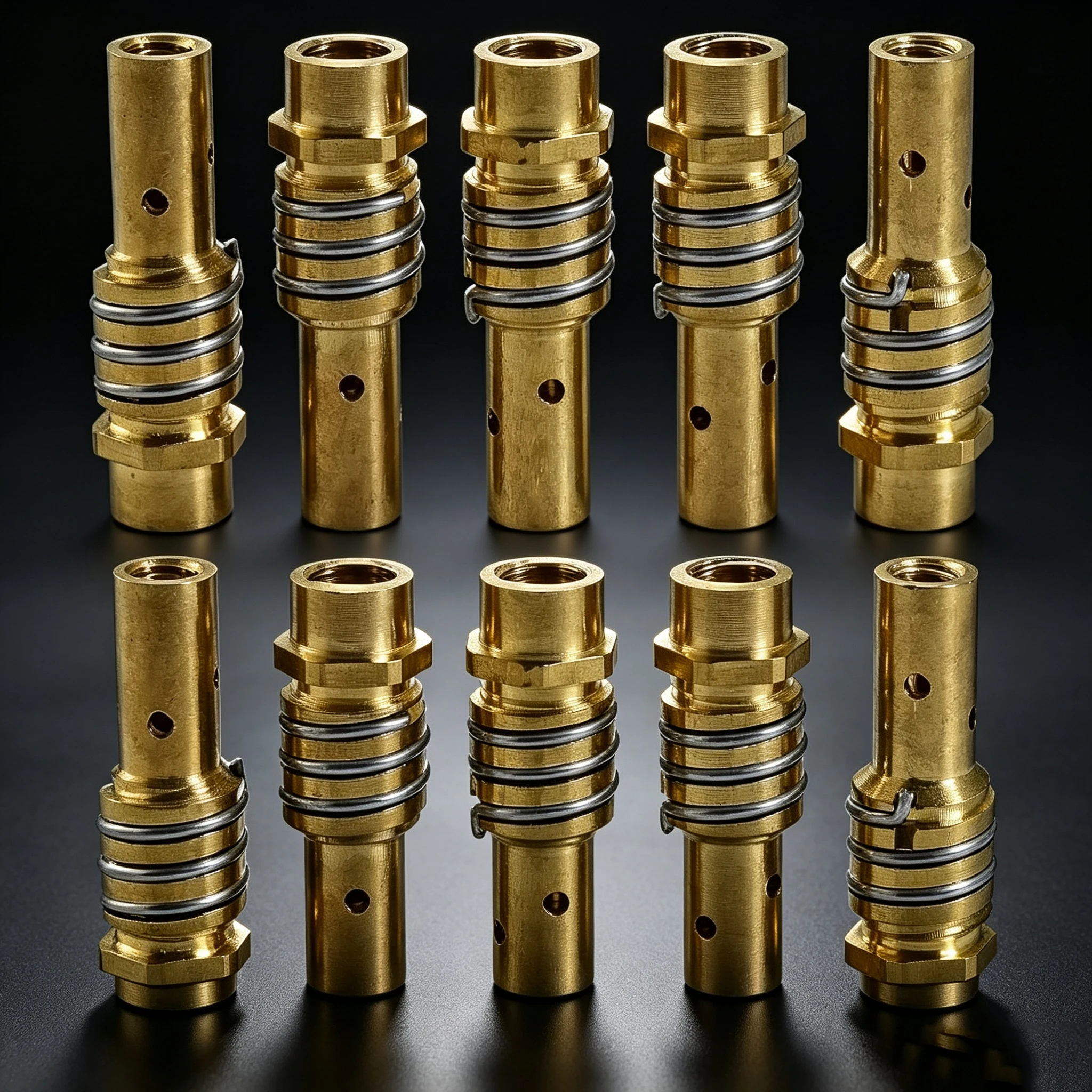5Pcs/10Pcs MIG Gas Diffuser, Contact Clamp Spare Parts Fit MB15 15AK MIG MAG Welding Torch CO2 Welding Gun Accessories