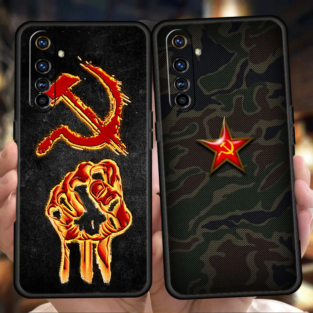 Vintage USSR CCCP Soft Silicone For Realme 8i 9i 9 Pro Plus GT2 Pro C3 6 7 8 Pro C21 C11 C25 Pro 5G Shockproof Phone Cover Coque