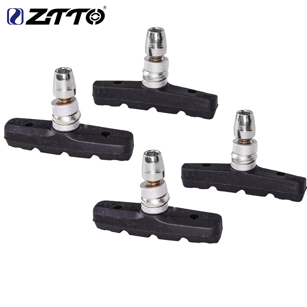 AliExpress ZTTO 2Pairs 4Pairs Bicycle Brake Pads MTB Road Bike V Brake Holder Pads Shoes Blocks Rubber Friction Rim Brake Pad Anti-resistan