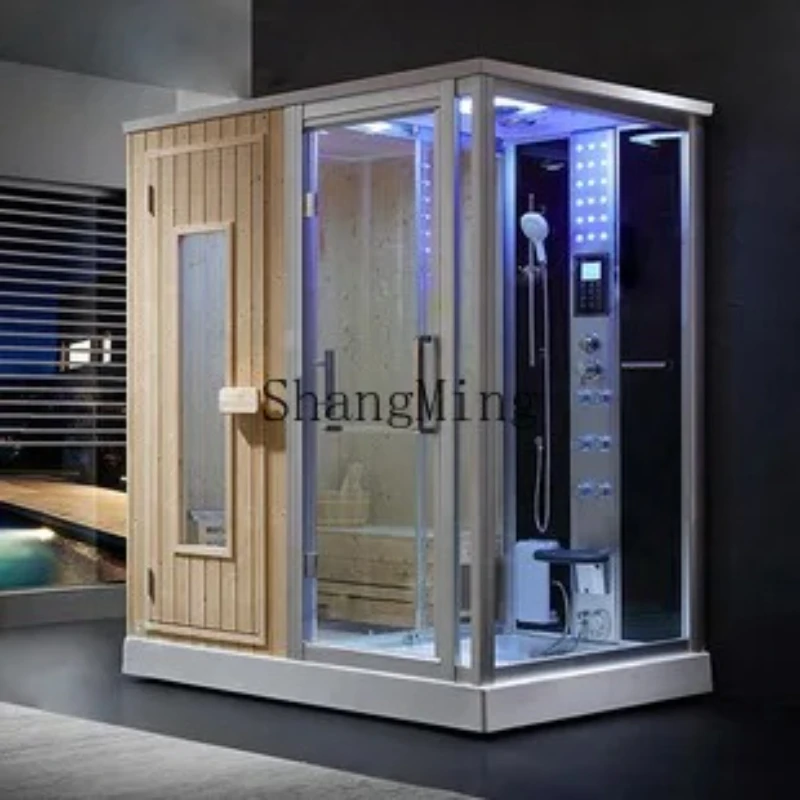 SM integral shower room dry and wet steam integrated sauna room steam room dry and wet separation