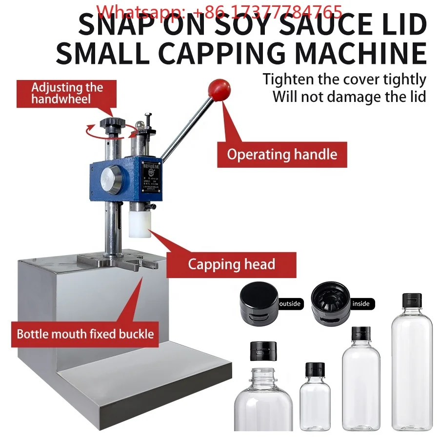 31mm Bottle Cap Manual Sealing Machine Small Easy Operate Plastic Soy Sauce Bottle Capper Factory
