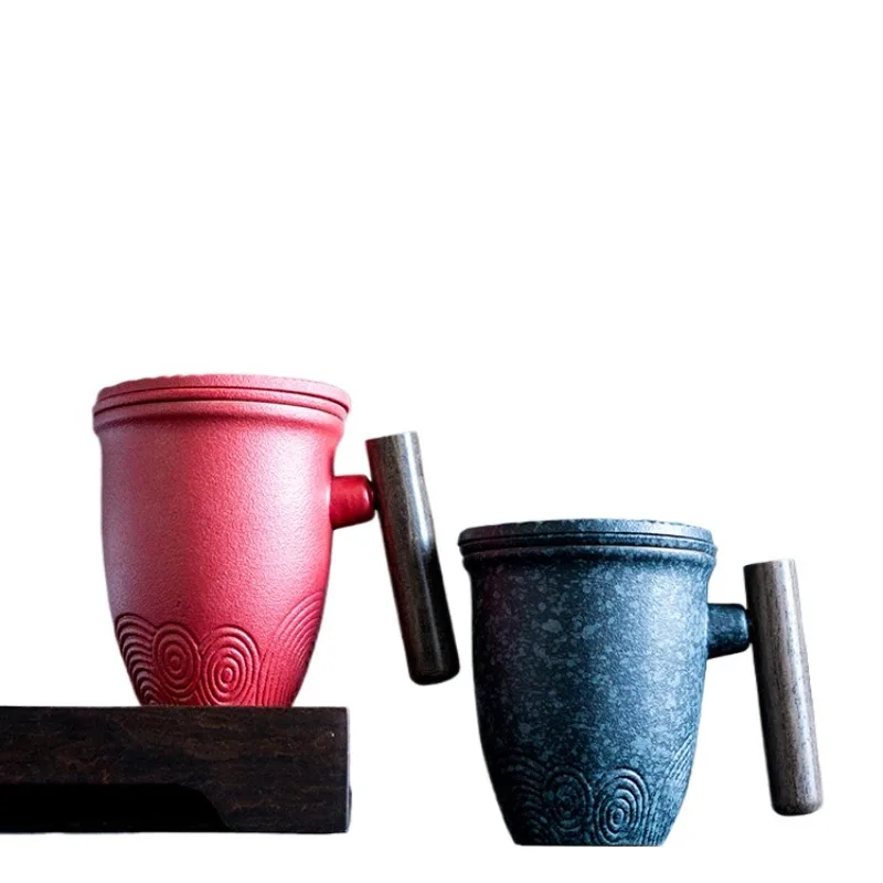 

Mug ceramic filter with lid practical gift large capacity tea creative new product engraving l