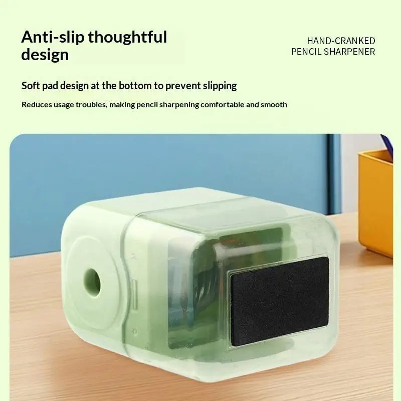 Portable Manual Pencil Sharpener 6-8mm Cute BPA-free Handheld Tool for Kids Safe School Daily Use 1PC