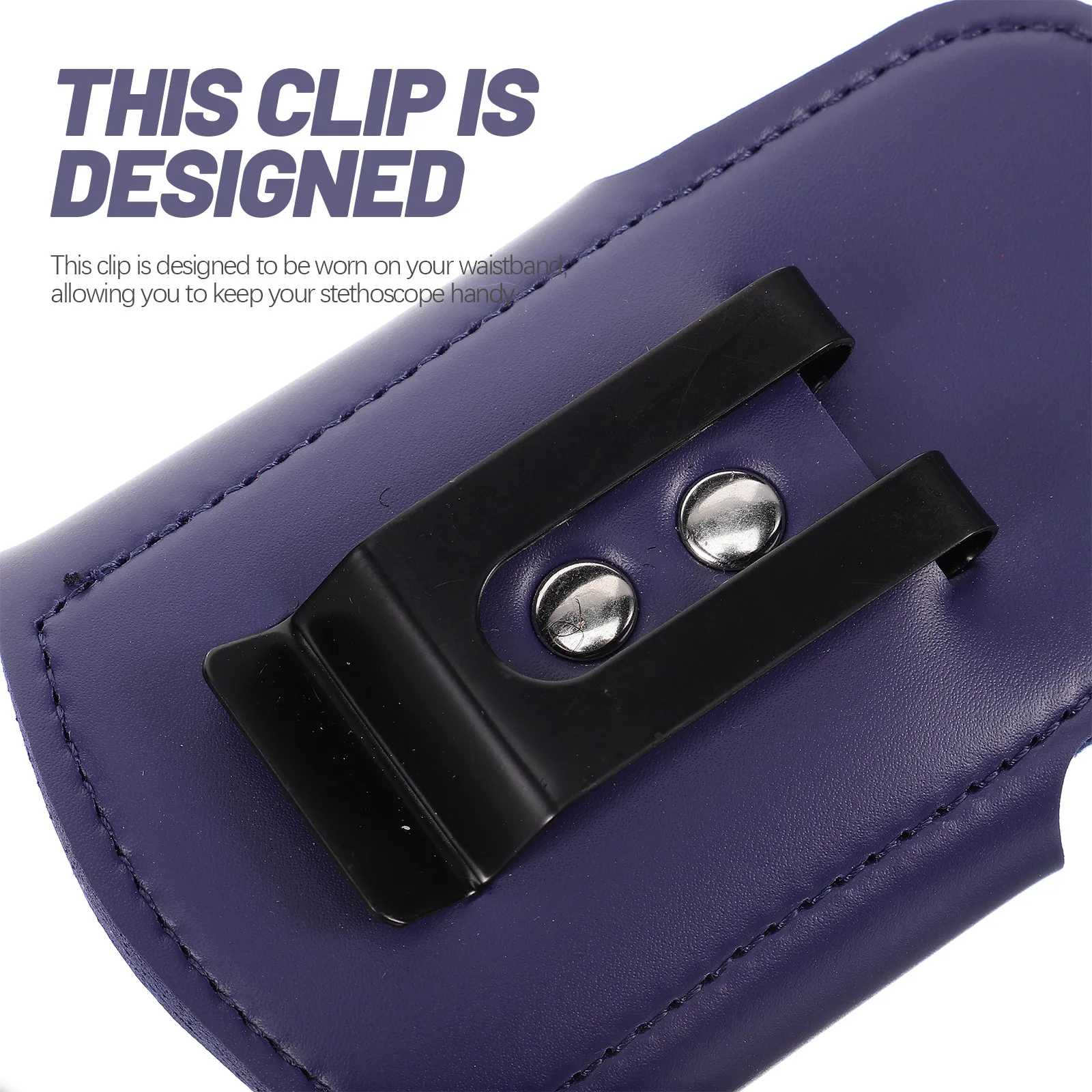 Stethoscope Clip Holder Belt Attachment For Nurse Hip Waistband PU Construction Secure Hook
