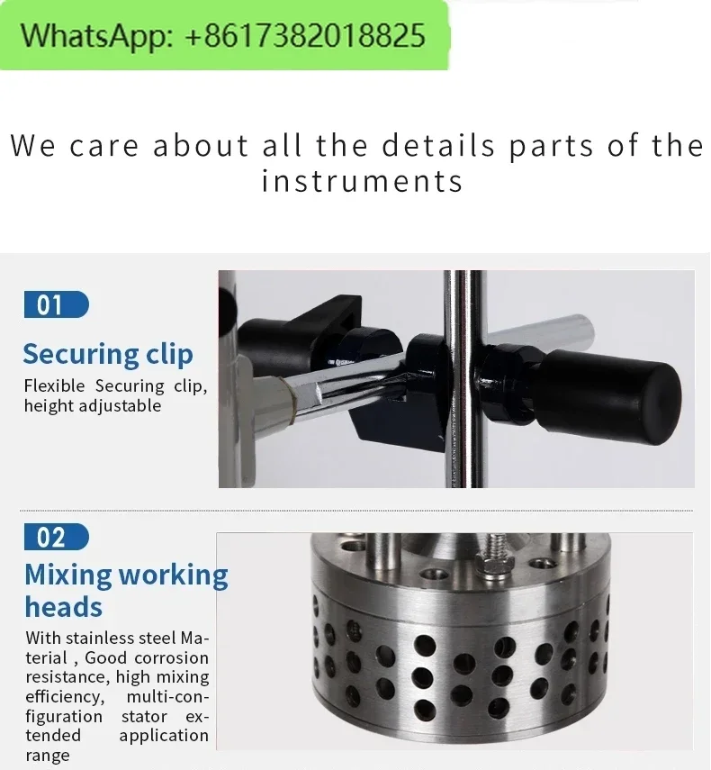 HAIJU LAB Laboratory High Shear Homogenizer Mixer Homogenizer Emulsifier Machine Shear Mixer Emulsifier