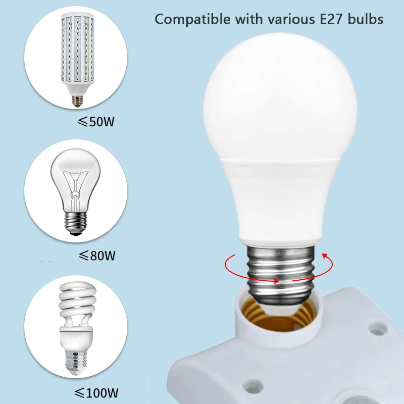 Human Body Induction E27 Holder with Automatic Body Infrared IR Sensor PIR Motion Detector Adjustable Time&Sensitivity