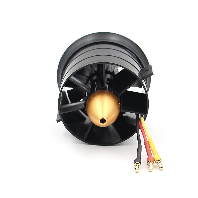 12 łopatek 70MM wentylator kanałowy z 3 ~ 4S Lipo 2839 2600KV bezszczotkowy silnik 3.5mm bananowy zestaw słuchawkowy do dronów RC FPV akcesoria DIY