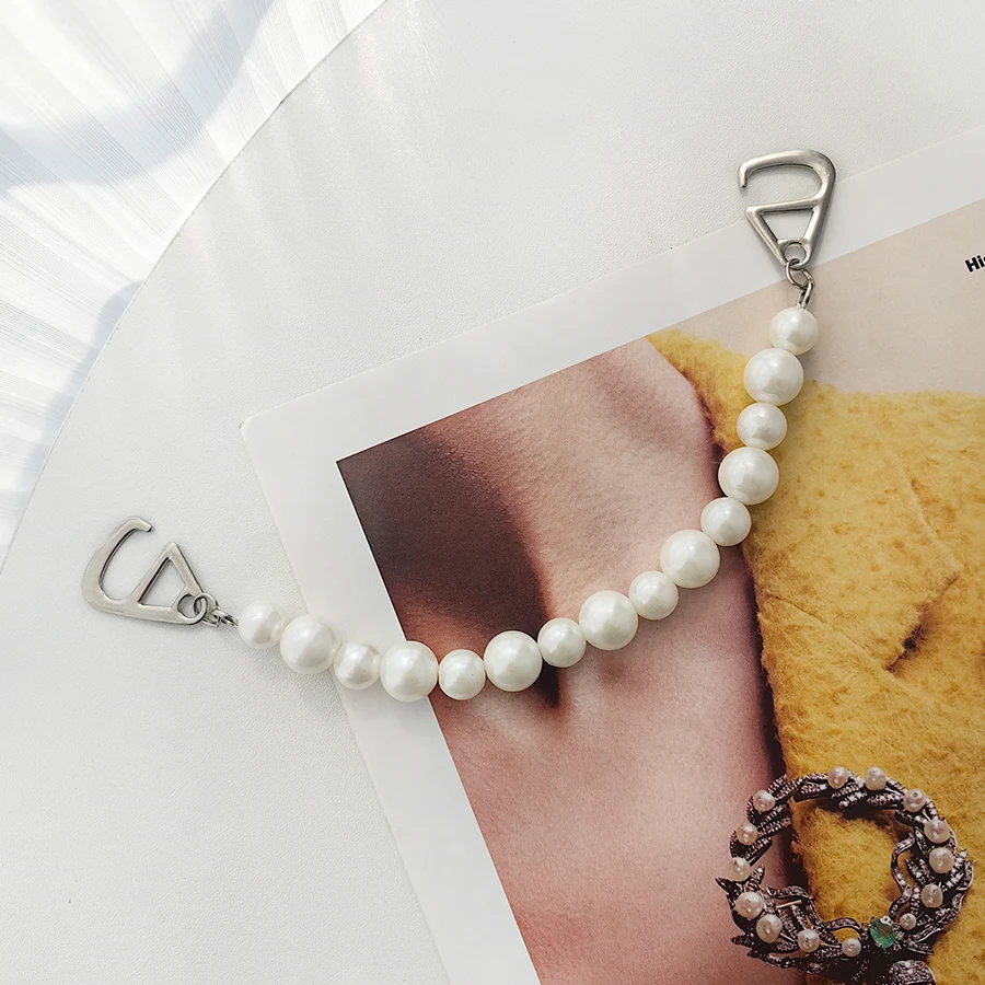 2 Pieces Sparkling Faux Pearl Decoration Chain Suitable For Crocs Bogg Bag Shoe Charms Party Birthday Gift Idea image 6
