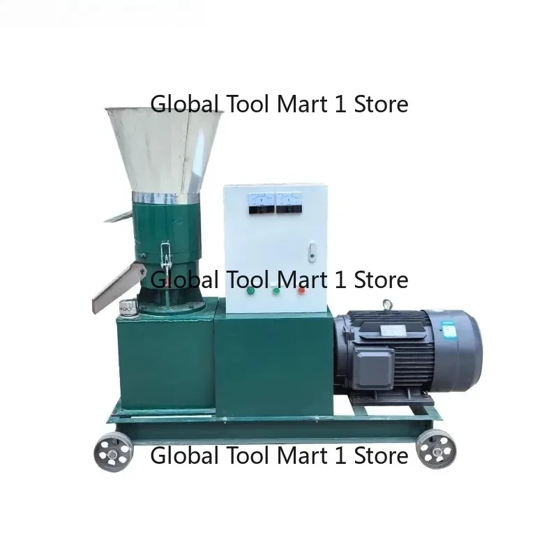 220V Press‑wheel Feeding Granule Processing Equipment Corn Stalk Raw Material Granulating Making Machine
