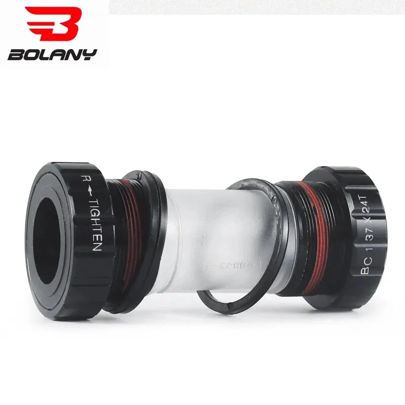 BOLANY Bicycle Bottom Bracket Aluminum Alloy Bearing BB Screw Type Bicycle Axis MTB Road Bike Waterproof Super Light Parts