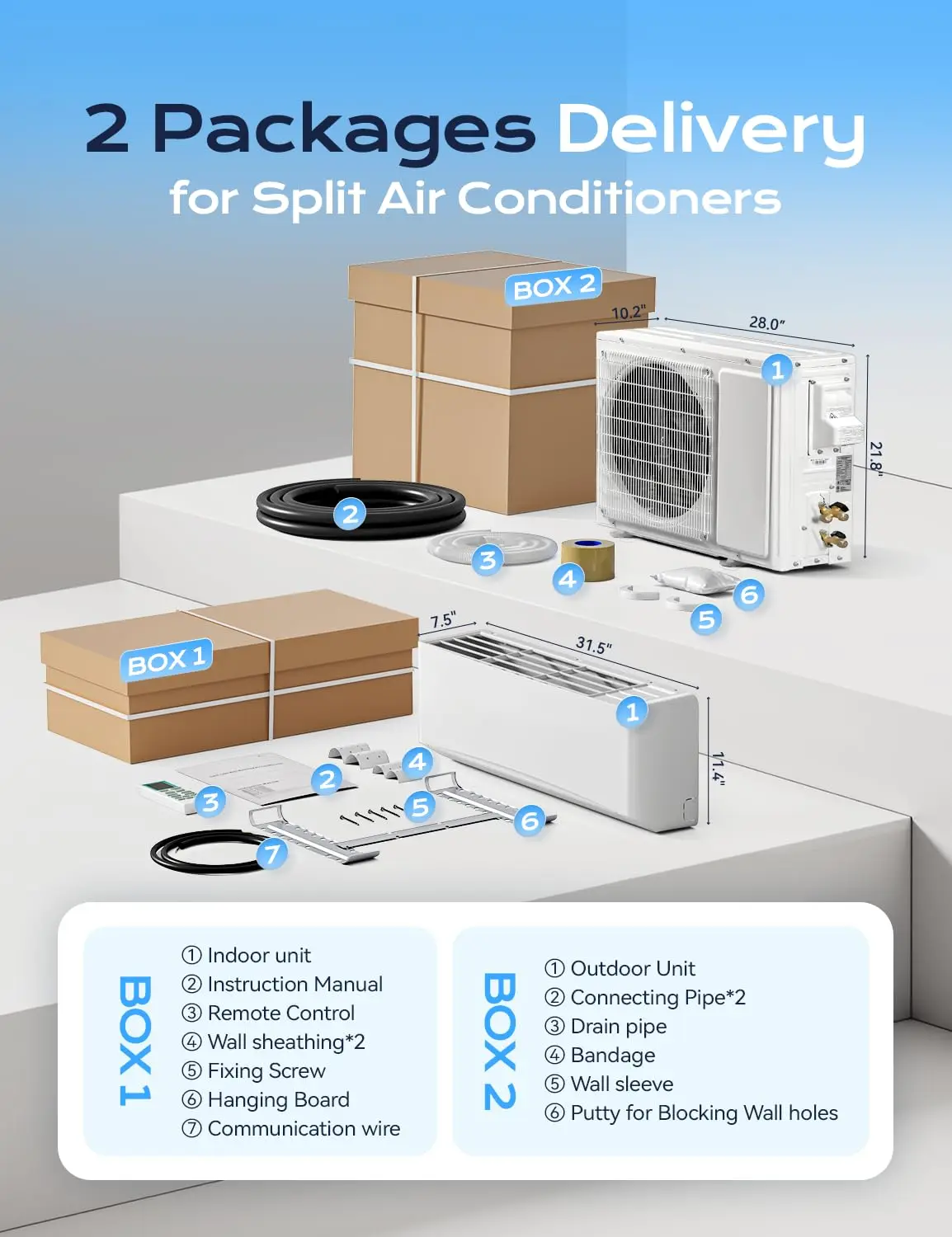 12000 BTU Mini Split Air Conditioner, 17 SEER2 115V Energy Efficient AC Inverter Air Conditioner & Heater Pump System,, Custom