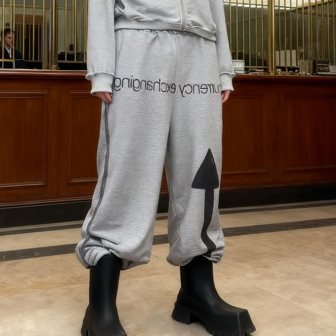 

Спортивные штаны с городским ретро-принтом, унисекс, повседневные удобные прямые зимние брюки в стиле хип-хоп