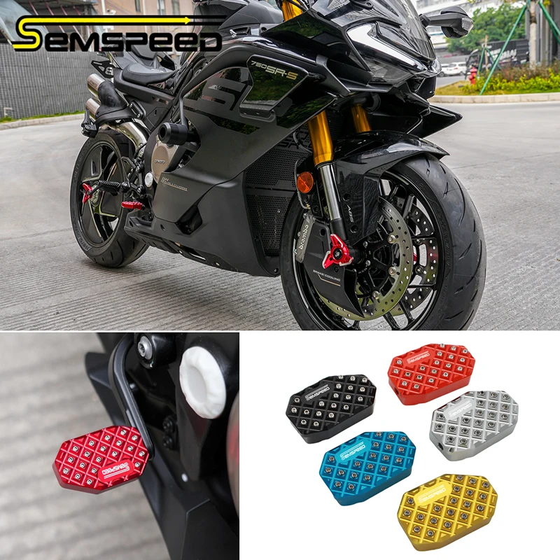 

SEMSPEED CNC Motorcycle Brake Pedal Lever Extension Pedal Foot Brake Pedal Extender Compatible For CFMOTO 750SRS 750SR S