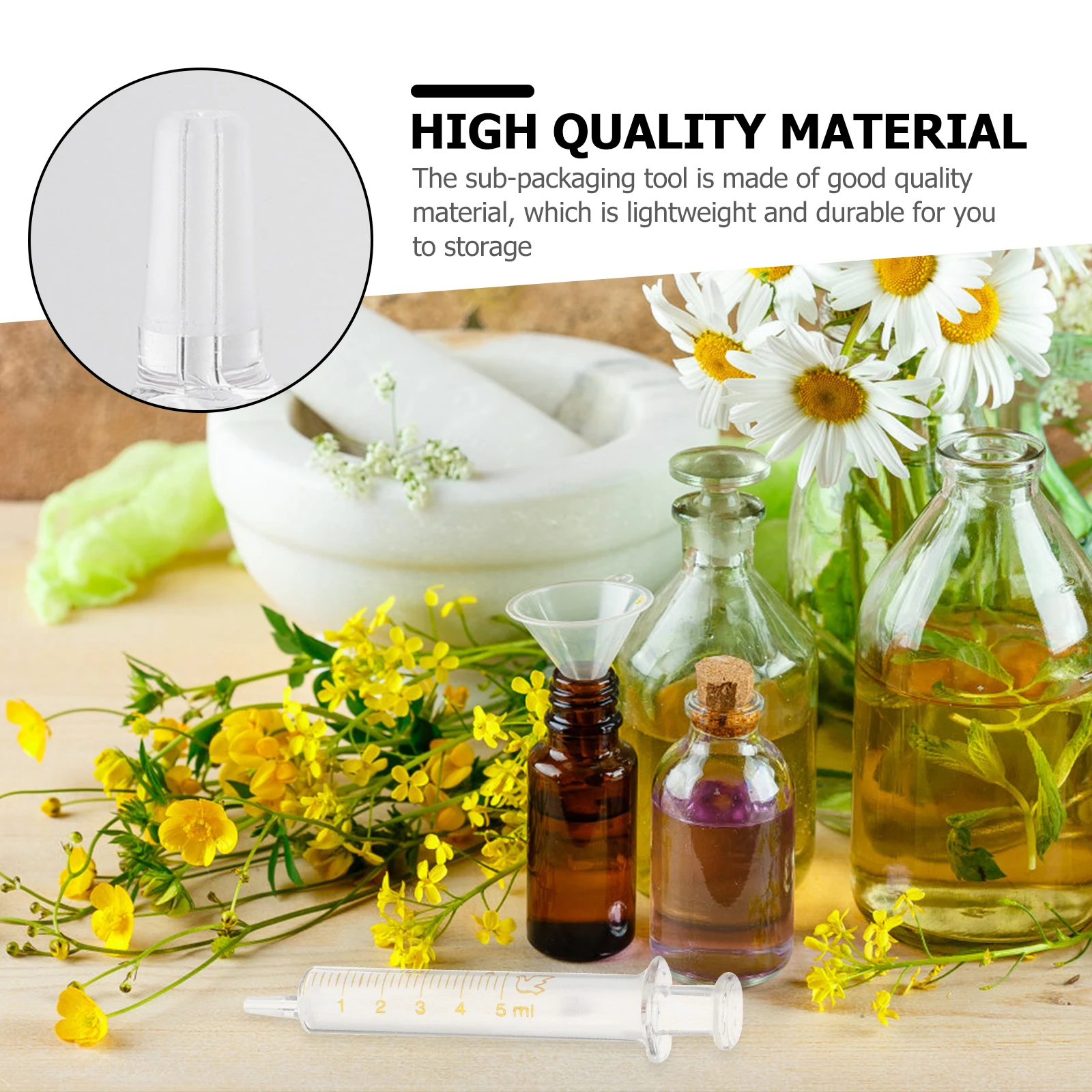 

4 PCS Glass Syringe Injector Sub Packaging Auxiliary Tool Essential Oil Filling