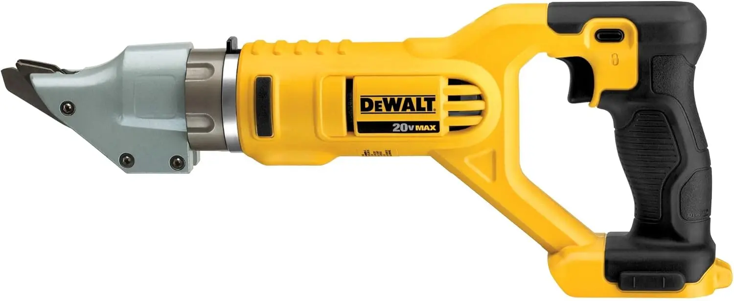 

DEWALT 20V MAX Metal Shear/Cutter, Cordless, 360 Degree Pivoting Head, Cuts 14GA Material, Bare Tool Only (DCS494B)