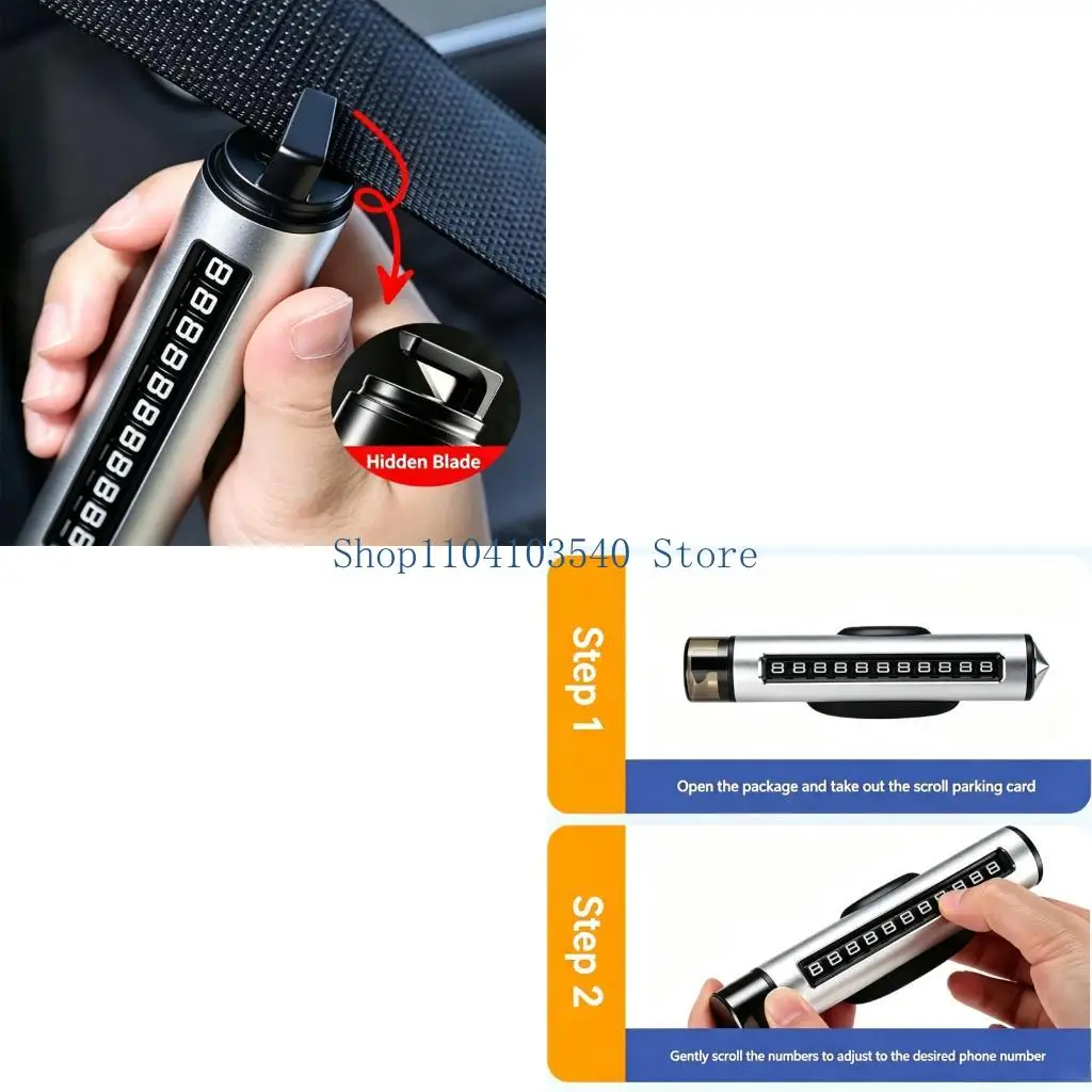 02DC Aluminum Body Car Escape Tool with Display Window for Vehicle Use
