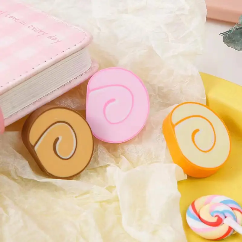 Eraser Swiss Roll  Cute Cartoon Bread  Creative Modeling Alteration Student